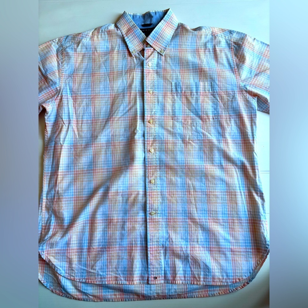 Tommy Hilfiger Button Up Short Sleeve Mens XL